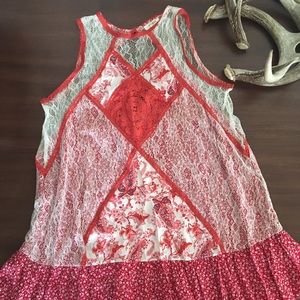 Mixed Pattern Boho Dress